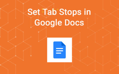 Set Tab Stops in Google Docs